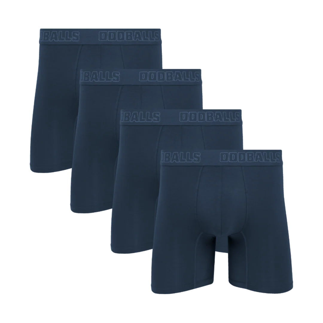 Image of Core Blue Bundle - Mens Bamboo Boxer Shorts 4 Pack