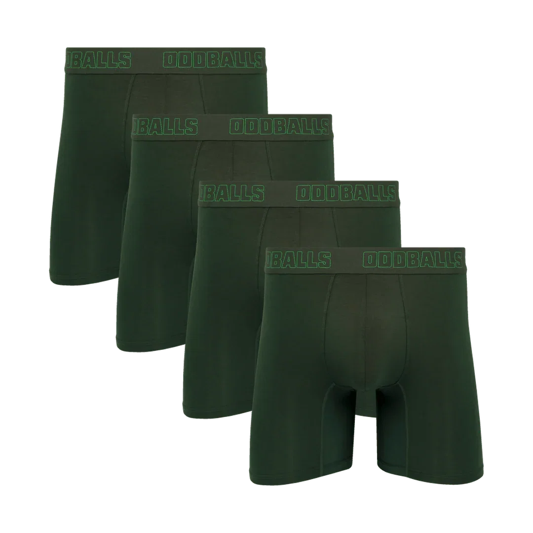 Image of Core Green Bundle - Mens Bamboo Boxer Shorts 4 Pack