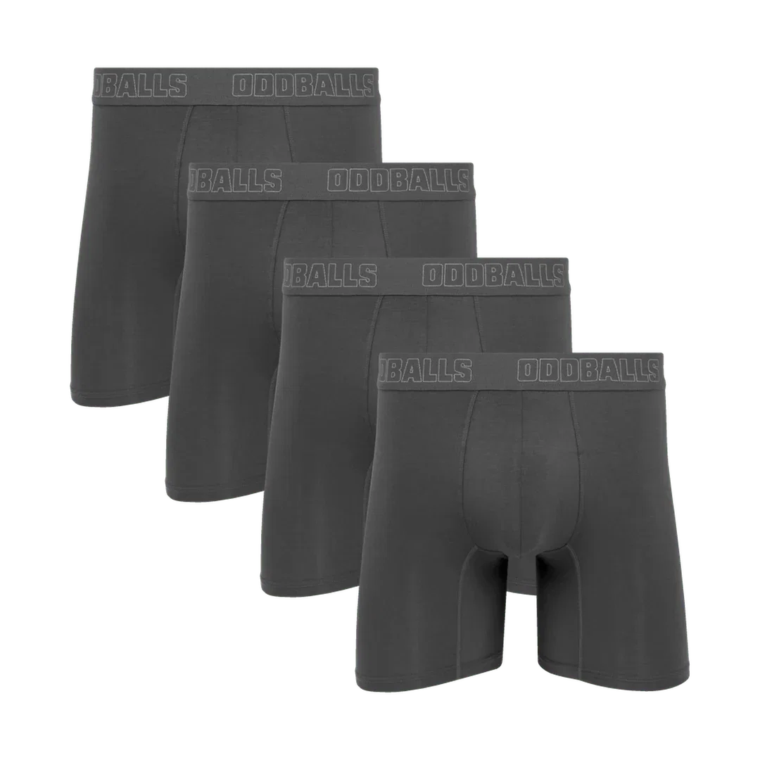 Image of Core Grey Bundle - Mens Bamboo Boxer Shorts 4 Pack