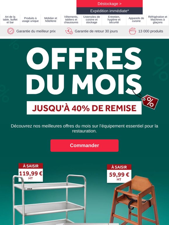 Prix imbattables sur vos produits indispensables