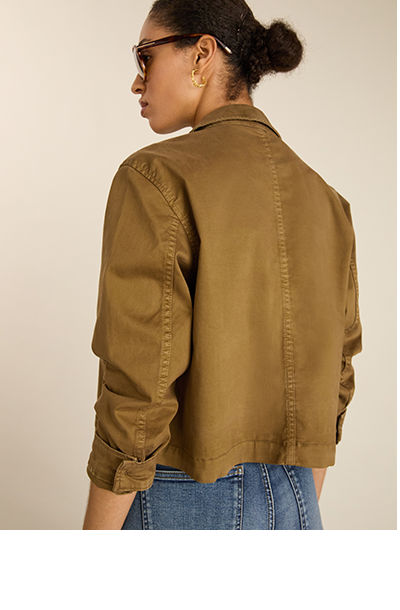 Nata Organic Cotton Cropped Jacket