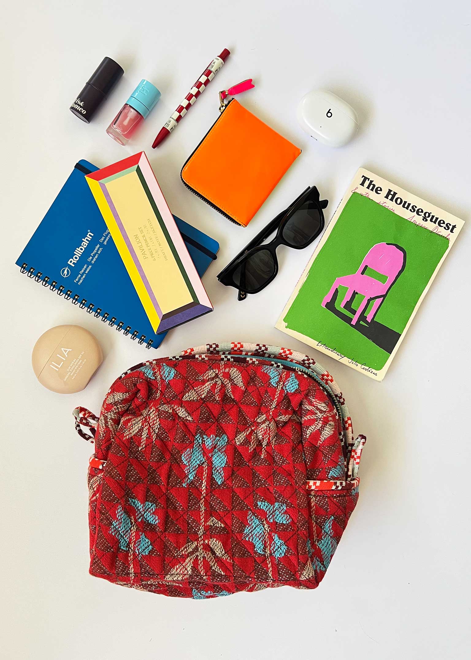 Image of quilted large pouch | spring 26 | birdcage