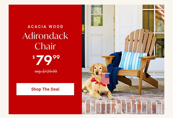 Acacia Wood Adirondack Chair - Shop The Deal