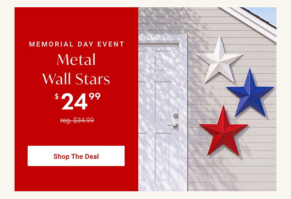 Memorial Day Event: Metal Wall Stars - Shop The Deal