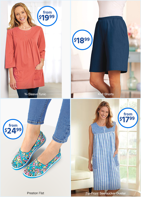 Tops, Bottoms, Shoes & Layers from $17.99