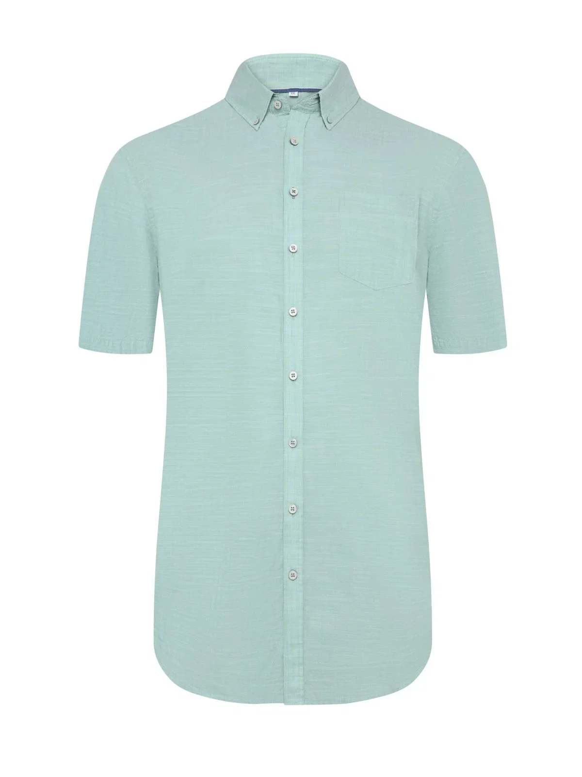 Short-sleeved cotton shirt with chest pocket