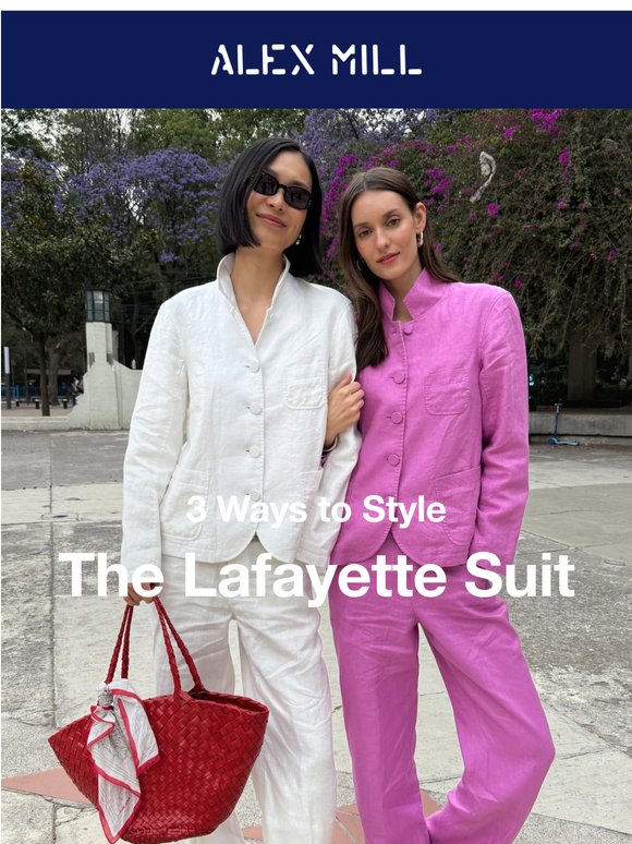 3 ways to style the Lafayette Suit
