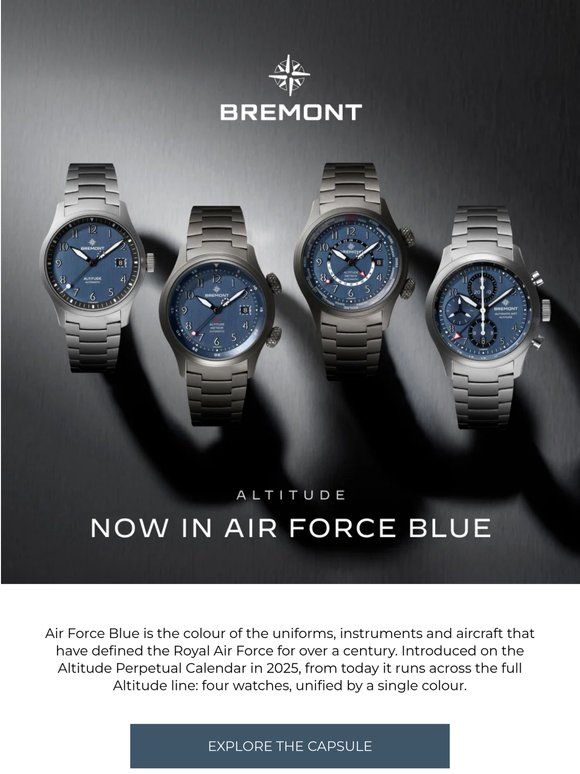 ALTITUDE. Now in Air Force Blue.