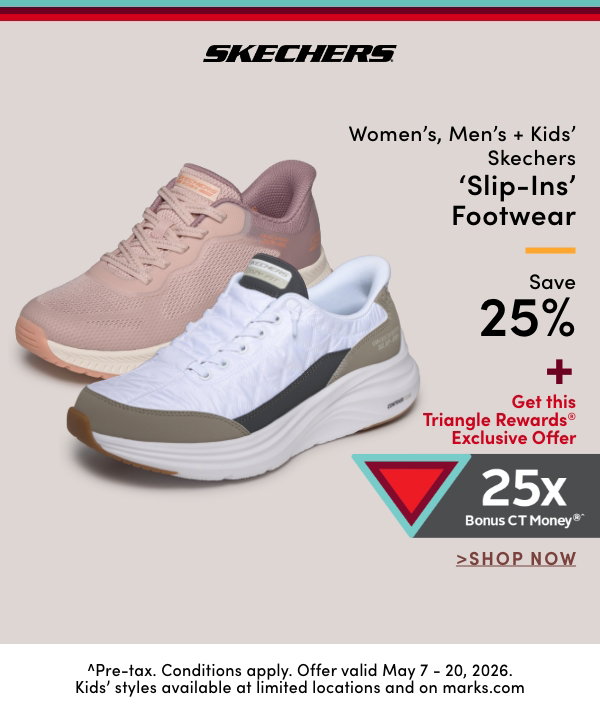 Women's, Men's + Kids' Skechers 'Slip-Ins' Footwear Save 25%