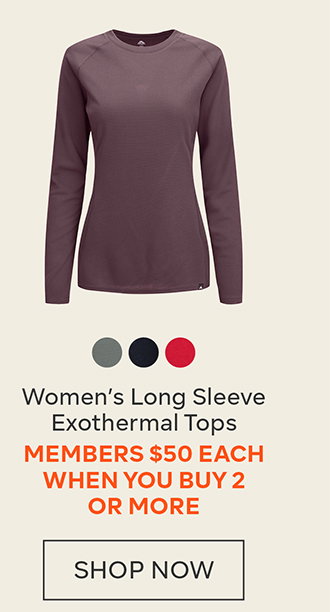 Women's Long Sleeve Exothermal Tops