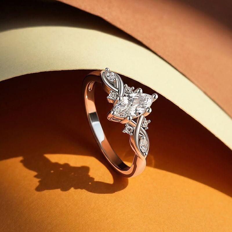Custom Twisted Infinity Marquise Engagement Ring
