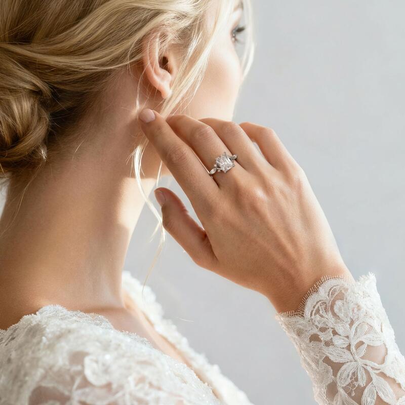 Custom Infinity Twist Radiant Cut Engagement Ring