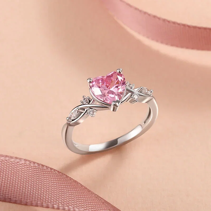 Double Custom Infinity Heart Promise Ring