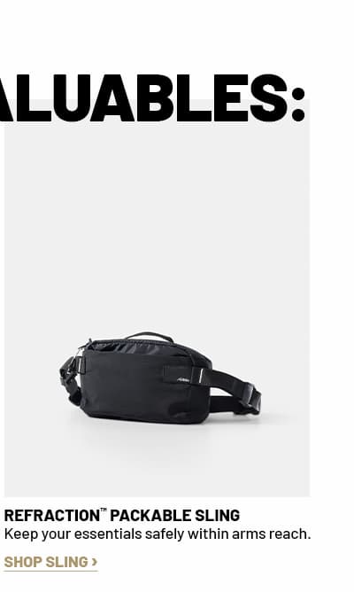 Secure Valuables: ReFraction Packable Sling