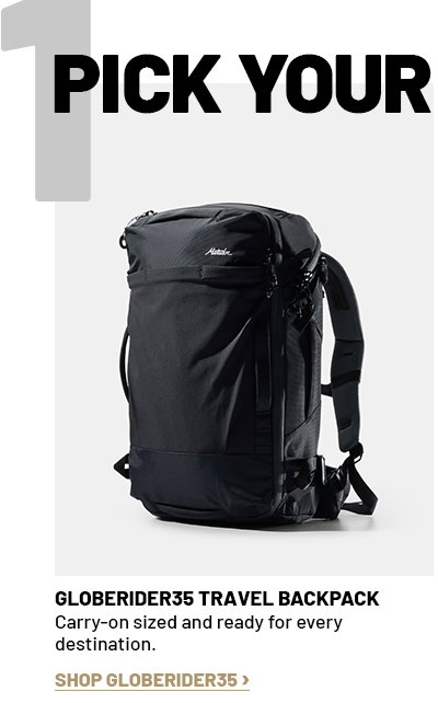 Pick your pack: Globerider35 Travel backpack