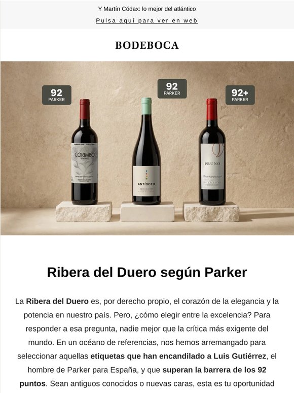 La Ribera del Duero según Parker: el olimpo con más de 92 puntos 👑