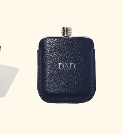 Personalised Hip Flask in Navy