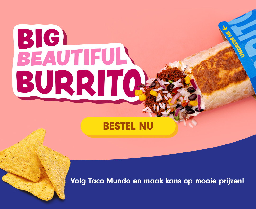 Proef onze rijkgevulde Burritos! Verkrijgbaar in allerlei smaken: Grilled Chicken, Fried Chicken, Pulled Beef, Classic en Veggie!