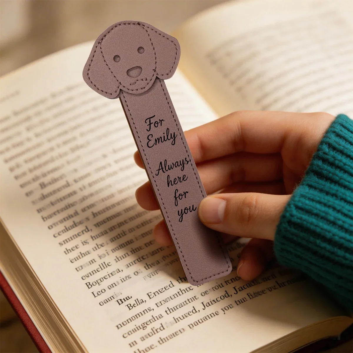 Dog shape personalized bookmark project