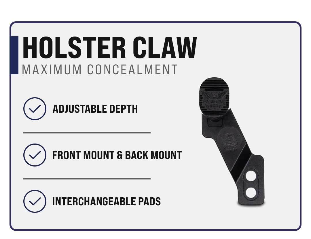 Holster Claw for maximum concealment to avoid printing