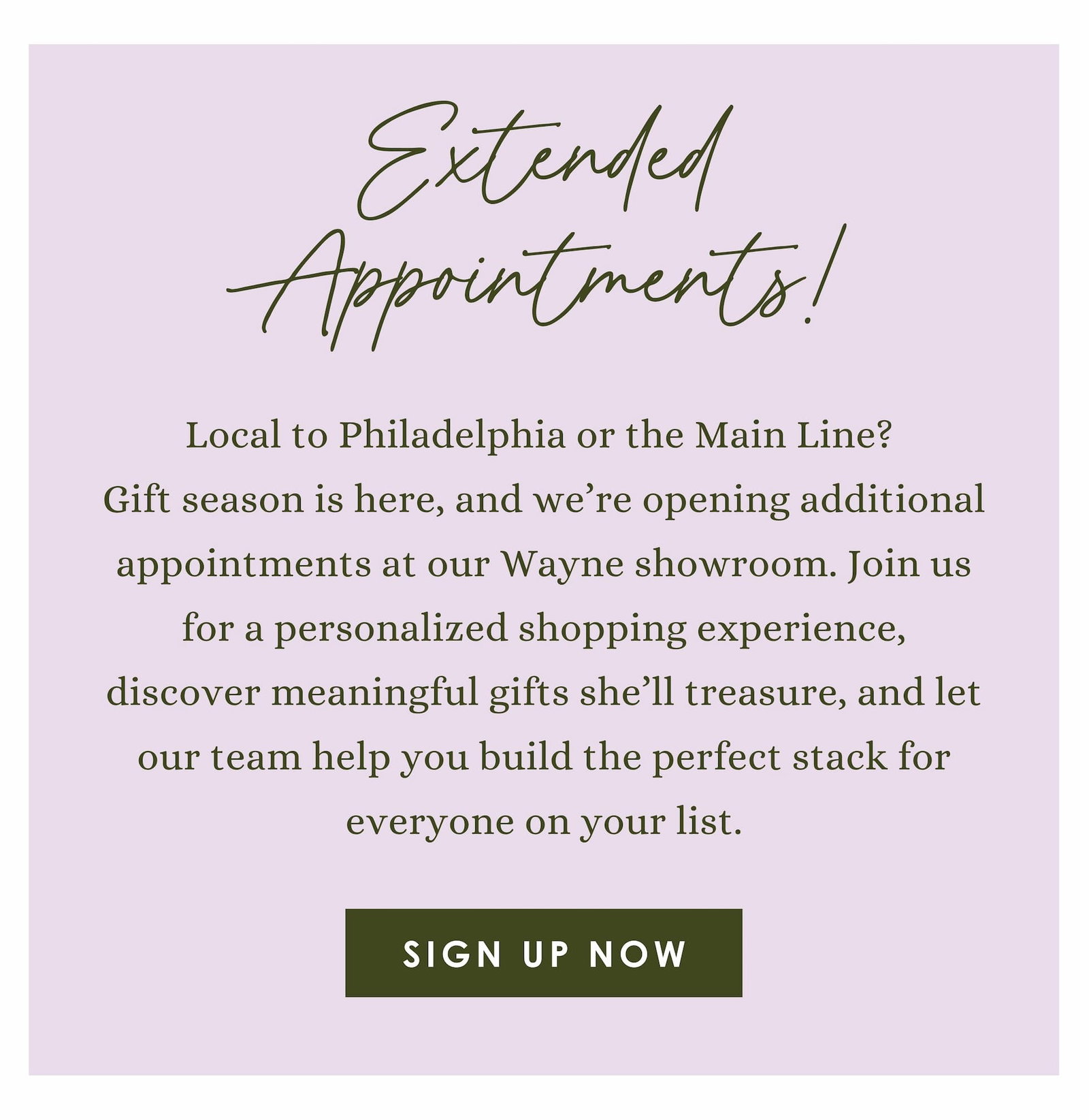 Showroom Appointments