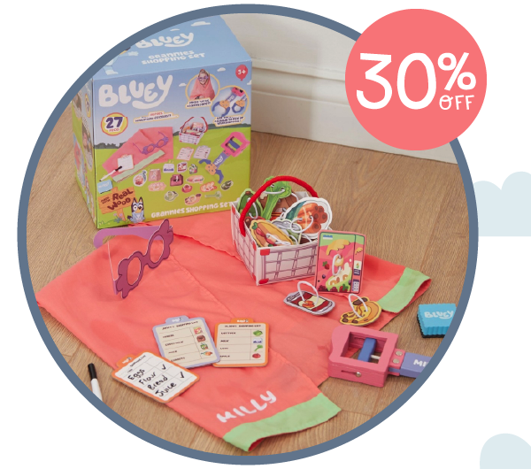 8th Wonder Personalised Bluey Grannies Litter Picker Shopping Set