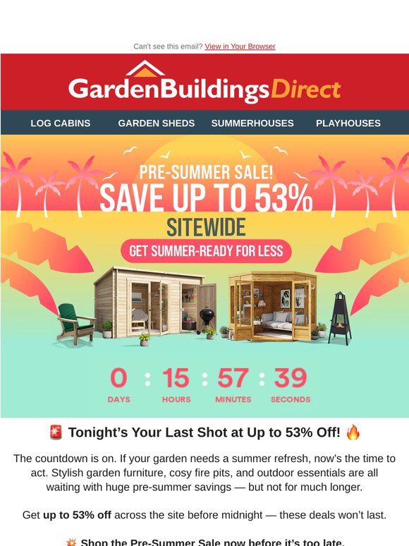 ⏳ Last Chance for Pre-Summer Savings — Ends Tonight!