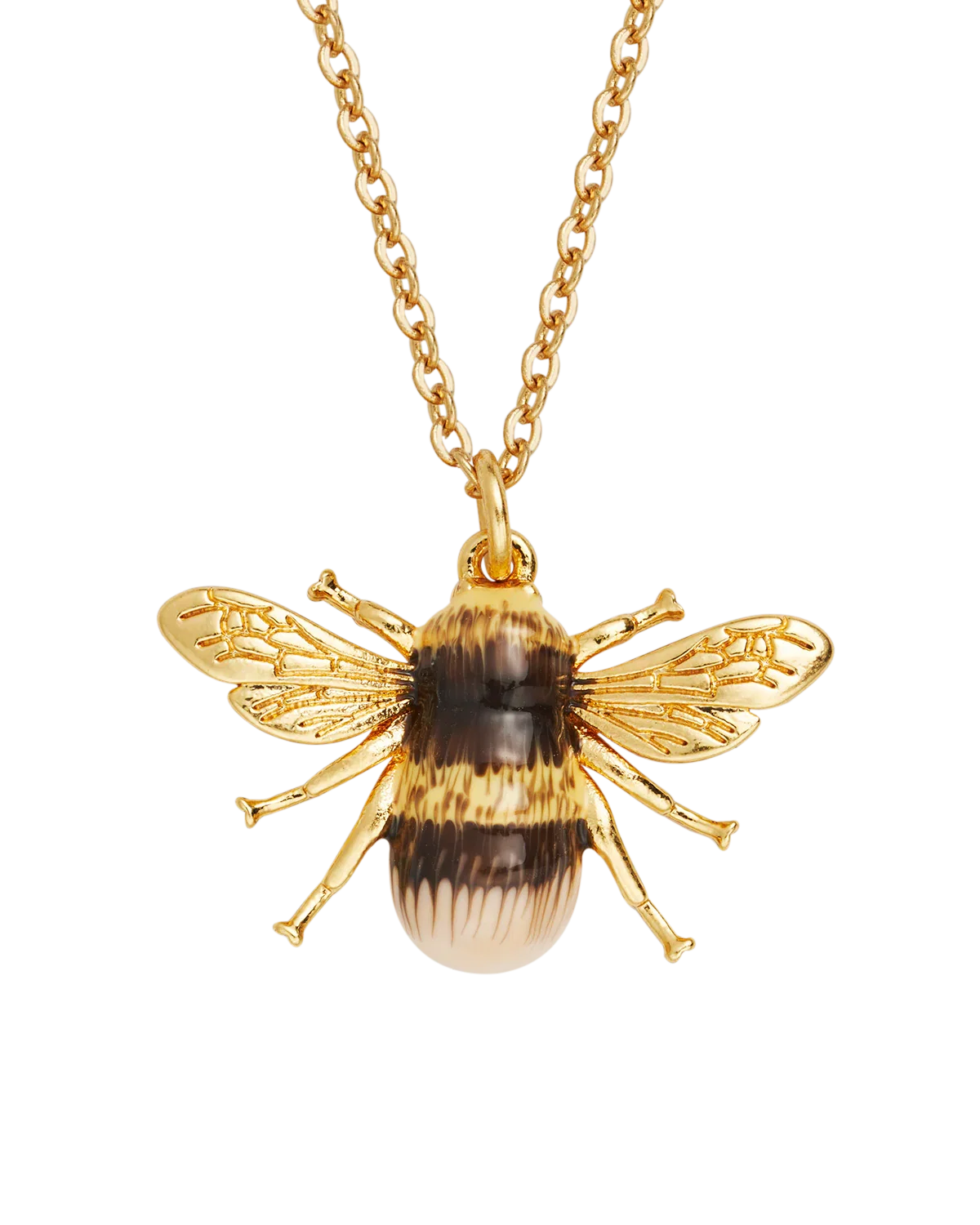 Image of Gold Honey Bee Enamel Necklace