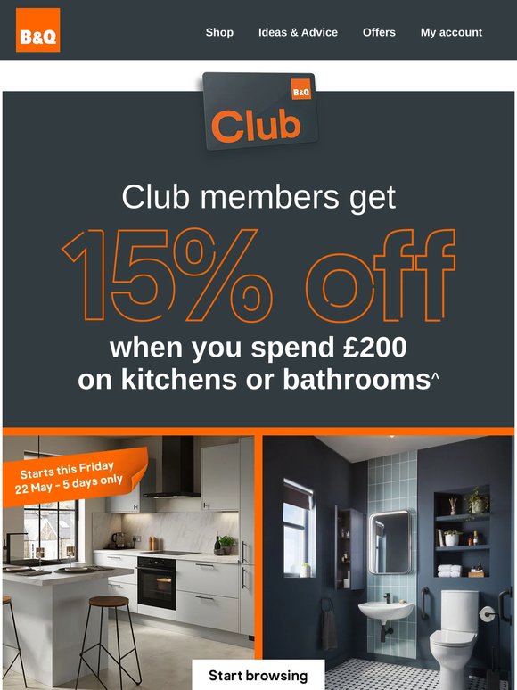 Club exclusive 🤩 Fresh kitchen or bathroom offer!