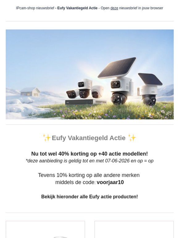 🌞Eufy Vakantiegeld actie: kortingen tot wel 40%