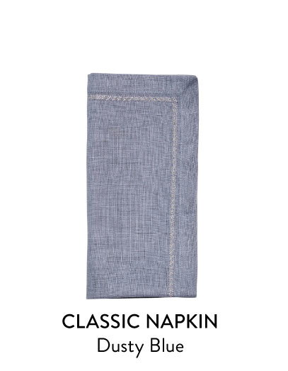 Classic Napkins in Blues, Set of 4