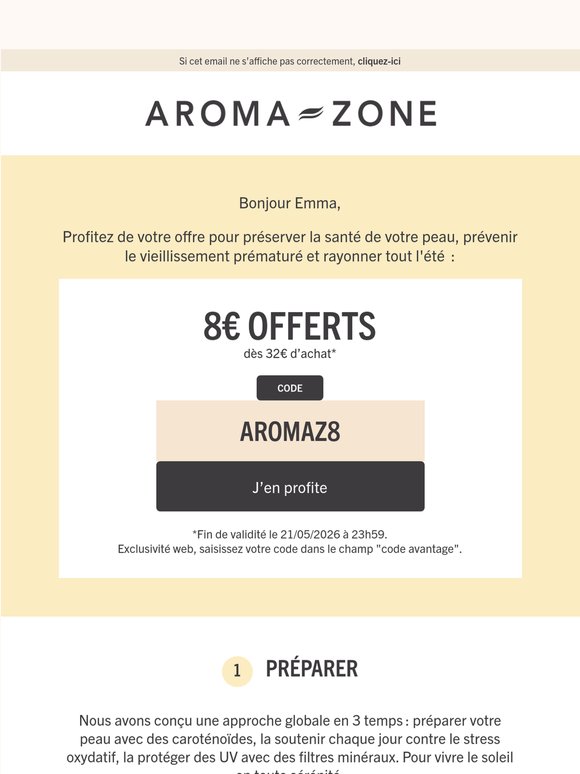 8€ offerts : rien que pour vous ☀️