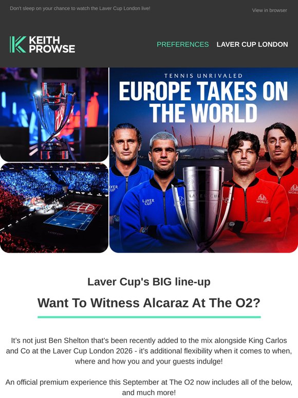 Your chance to catch Alcaraz at The O2 🎾