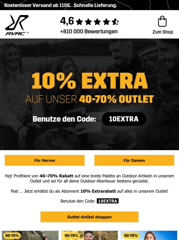 40-70% Outlet + 10% EXTRA 🌟