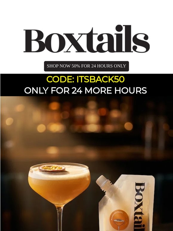 ⏰ 50% off ends in 24 hours