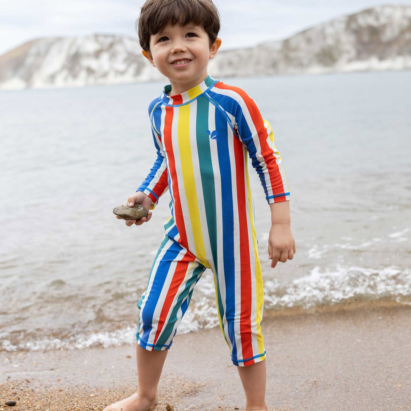 Image of UV Protective Surf Swimsuit Multi Stripe