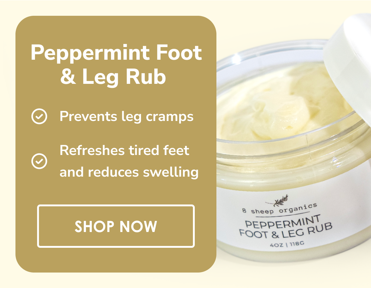 peppermint foot and leg scrub