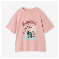T-Shirt Jungen S2 ARTY JAMAICA mit Recycling-Baumwolle - altrosa