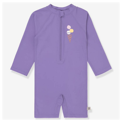 UV-Badeanzug mit Eis-Motiv langärmelig Baby LÄSSIG - lila
