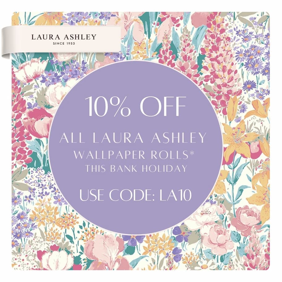 10% Off Laura Ashley Full wallpaper Rolls