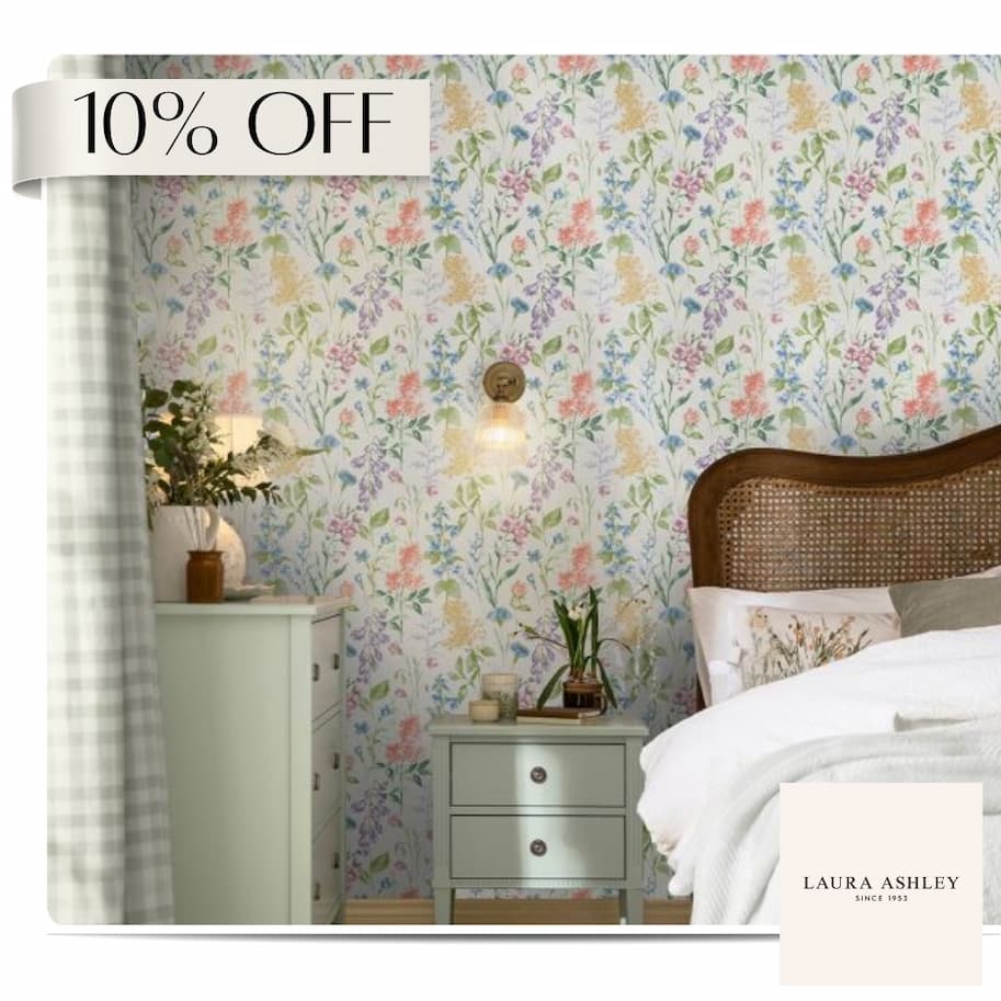 Laura Ashley Elston Garden Wallpaper Multi 130103