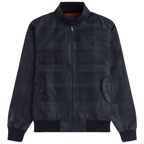 Fred Perry Waxed Harrington Jacket - Blackwatch