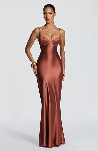 Amorette Maxi Dress - Rust