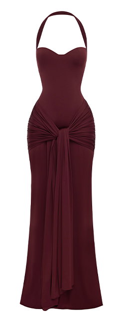 Gia Maxi Dress - Cherry Lacquer