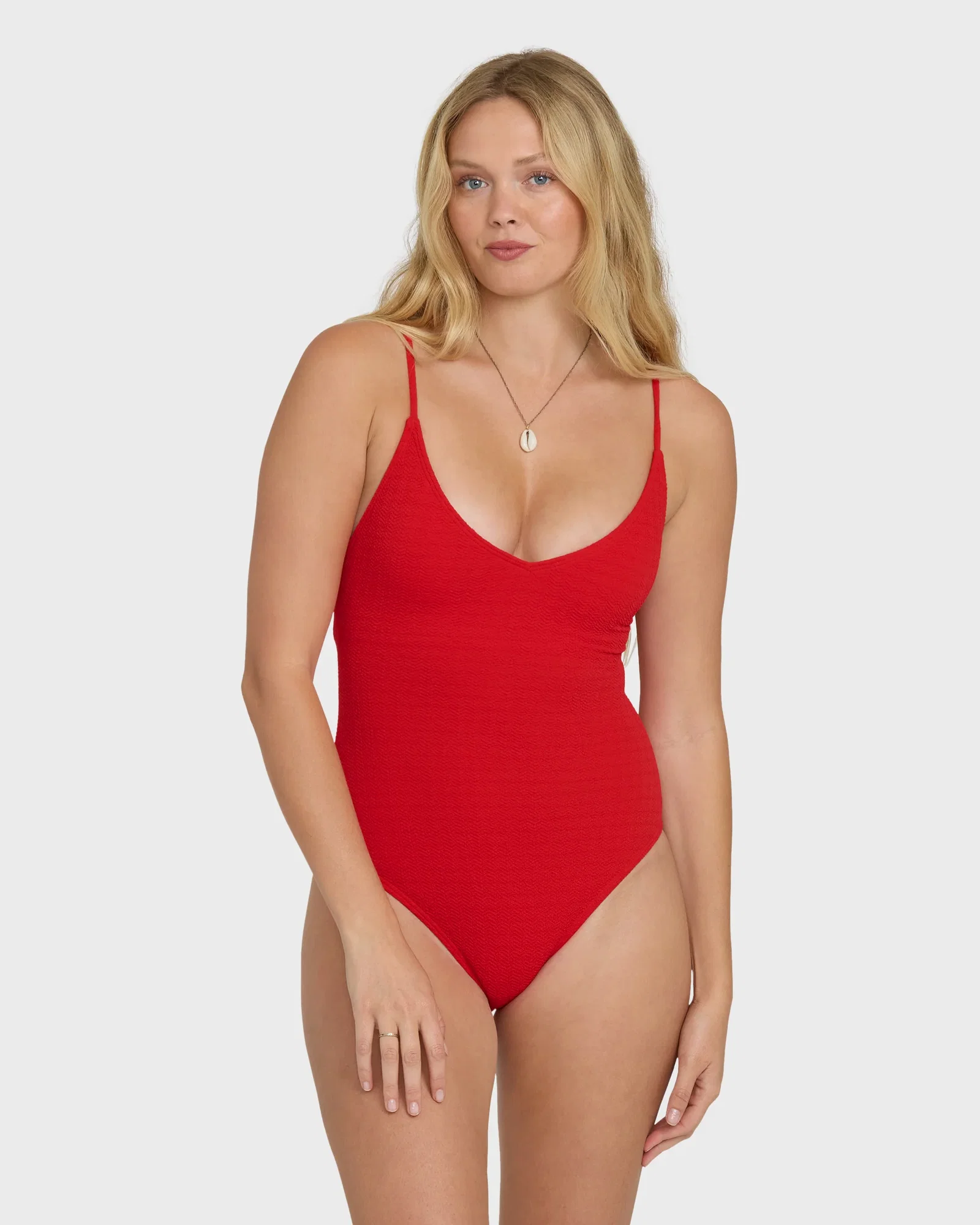 Image of Rising Tide Strappy One Piece Swimsuit - Fiesta Red
