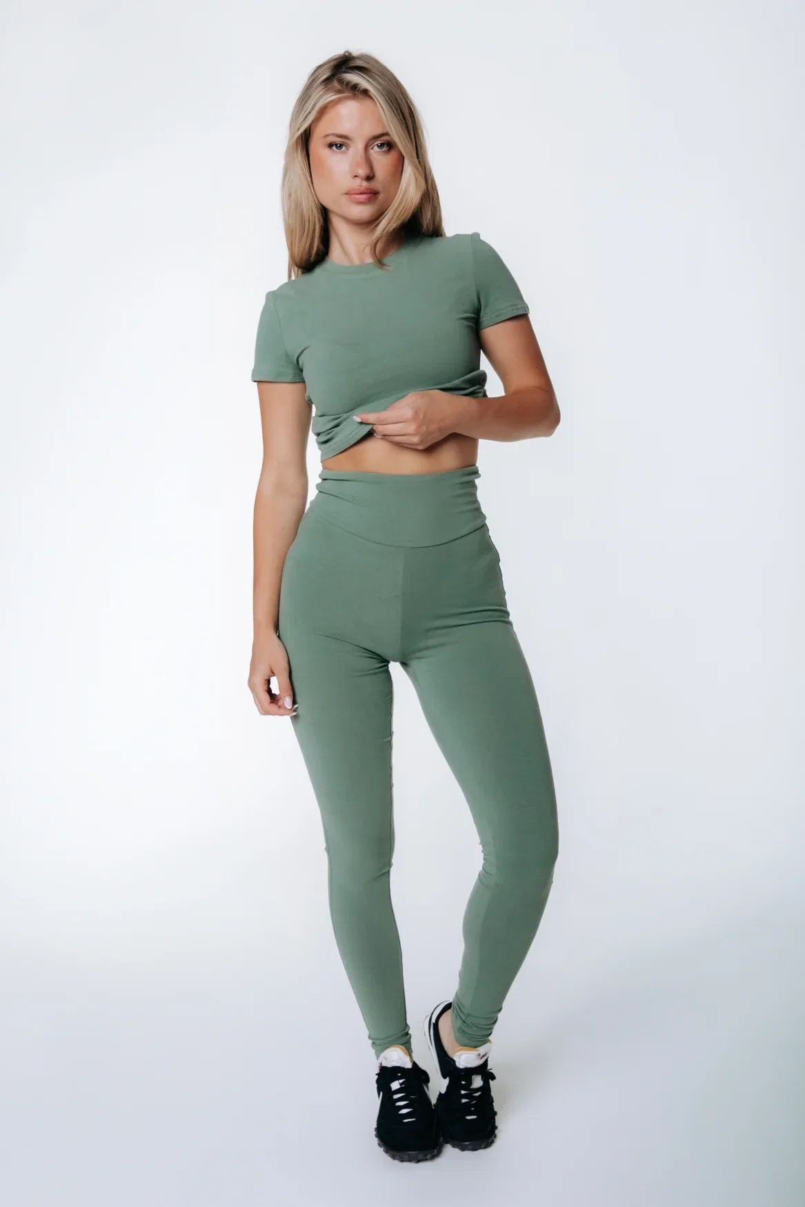 Image of Fitted Pants | Olive Green