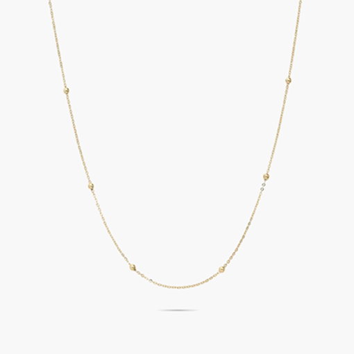 Bead Link Chain in 14K Yellow Gold