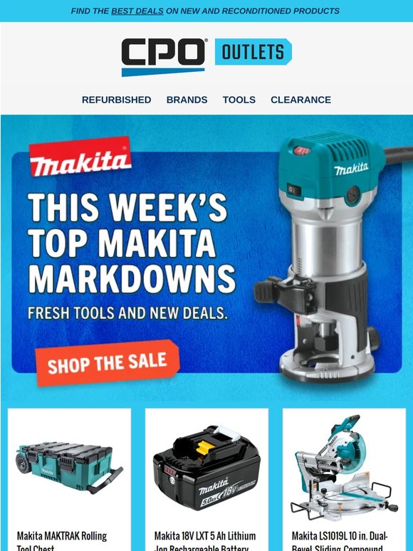 Makita Reconditioned Tools: Up to 65% Off vs New