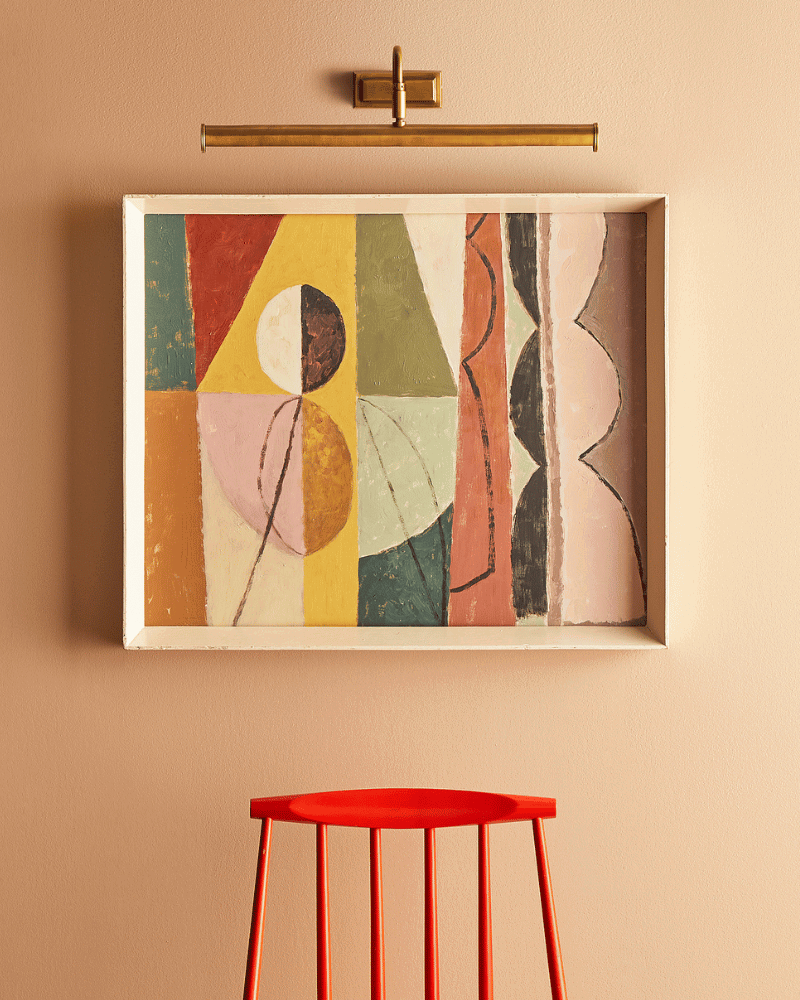 regular clyfford picture light in waxed antiqued brass