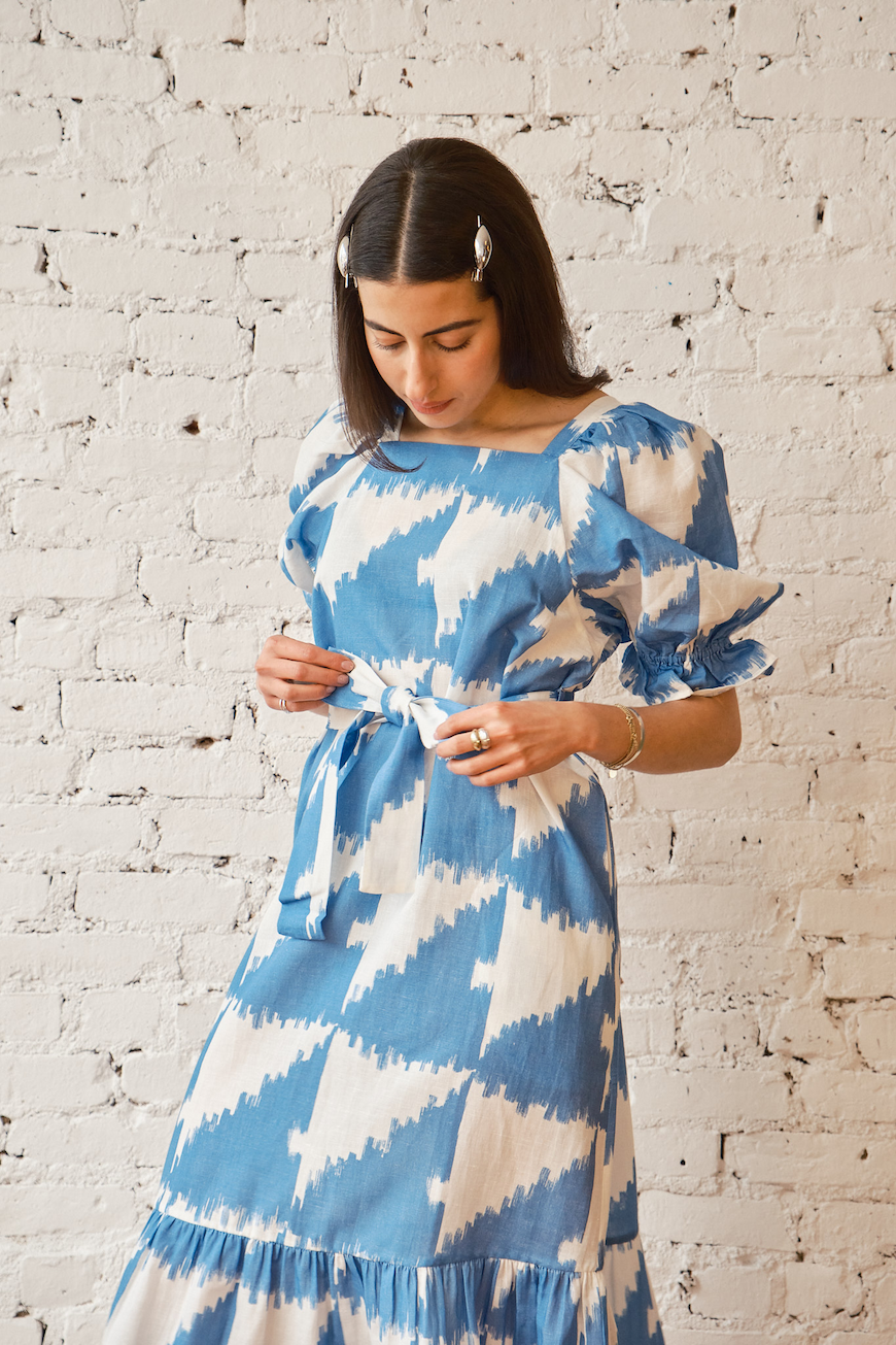 Zoom Blue Houndstooth